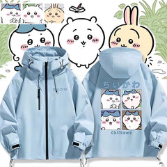 可愛いキャラ ゆるかわ ジャケット 4コマ 日常 ユニセックス プリント カジュアル アウター