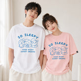 可愛いキャラ ゆるかわ トップス GOOD NIGHT ユニセックス 半袖Tシャツ
