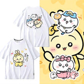 可愛いキャラ ゆるかわ トップス 集団遠足 ユニセックス 半袖Tシャツ