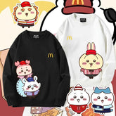 可愛いキャラ ゆるかわ トップス 楽しい仕事人間 ユニセックス 長袖 スウェット