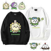 可愛いキャラ ゆるかわ トップス ポップなモンスター柄 ユニセックス 長袖 スウェット