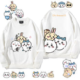 可愛いキャラ ゆるかわ トップス 娯楽 ユニセックス 長袖 スウェット