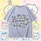 可愛いキャラ ゆるかわ トップス 友達と一緒 ユニセックス 半袖Tシャツ