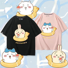 可愛いキャラ ゆるかわ トップス 水泳 ユニセックス 半袖Tシャツ