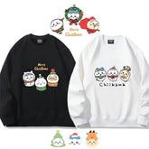 可愛いキャラ ゆるかわ トップス MERRY CHRISTMAS ユニセックス 長袖 スウェット