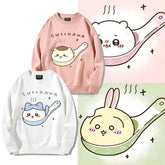 可愛いキャラ ゆるかわ トップス 団子 ユニセックス 長袖 スウェット