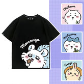 可愛いキャラ ゆるかわ トップス 役作業 ユニセックス 半袖Tシャツ