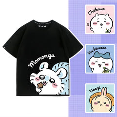 可愛いキャラ ゆるかわ トップス 役作業 ユニセックス 半袖Tシャツ