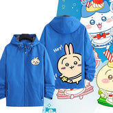 可愛いキャラ ゆるかわ ジャケット ショルダーバッグ 防風 防寒 ユニセックス プリント カジュアル アウター