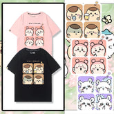 可愛いキャラ ゆるかわ トップス 楽しい時間 ユニセックス 半袖Tシャツ