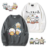 可愛いキャラ ゆるかわ トップス 楽しい時光 ユニセックス 長袖 スウェット