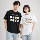 可愛いキャラ ゆるかわ トップス 家族写真 ユニセックス 半袖Tシャツ