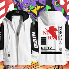 キャラクター トップス NERV ユニセックス 長袖 パーカー