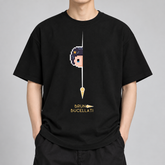 スタンド使い イラスト トップス ピクセル風プリント ユニセックス 半袖Tシャツ