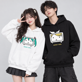 【薄手・裏起毛から選べる】キャラクター アニメ風 トップス MUSIC GIRL ユニセックス 長袖 パーカー