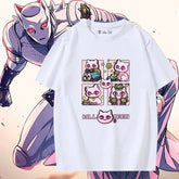 スタンド使い イラスト トップス Killer Queen ネコ爆弾 ユニセックス 半袖Tシャツ