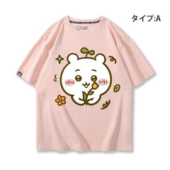 可愛いキャラ ゆるかわ トップス 美しい庭 ユニセックス 半袖Tシャツ