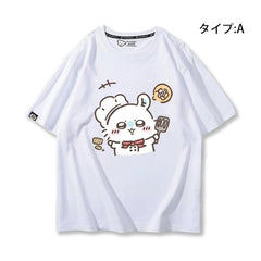 可愛いキャラ ゆるかわ トップス シェフ ユニセックス 半袖Tシャツ