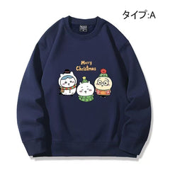 可愛いキャラ ゆるかわ トップス MERRY CHRISTMAS ユニセックス 長袖 スウェット