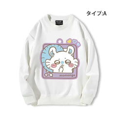 可愛いキャラ ゆるかわ トップス 写真を撮る ユニセックス 長袖 スウェット