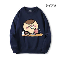 可愛いキャラ ゆるかわ トップス のんびり週末 ユニセックス 長袖 スウェット