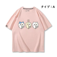可愛いキャラ ゆるかわ トップス 身体構造 ユニセックス 半袖Tシャツ