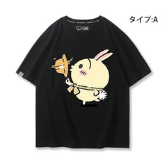 可愛いキャラ ゆるかわ トップス 遠足 ユニセックス 半袖Tシャツ