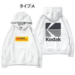 カメラマンシリーズ トップス Kodakプリント ユニセックス 長袖 パーカー