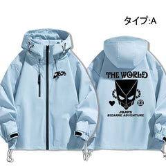 スタンド使い イラスト トップス スタンドパワー フード付き メンズ 防風ジャケット