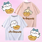 可愛いキャラ ゆるかわ トップス 美味しいエッグタルト ユニセックス 半袖Tシャツ