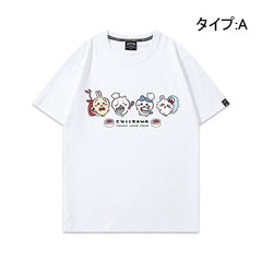 可愛いキャラ ゆるかわ トップス ぽっちゃり ユニセックス 半袖Tシャツ