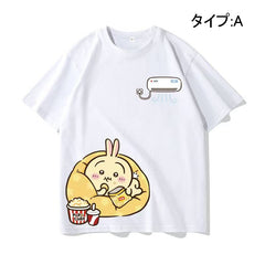 可愛いキャラ ゆるかわ トップス エアコン ユニセックス 半袖Tシャツ
