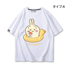可愛いキャラ ゆるかわ トップス 水泳 ユニセックス 半袖Tシャツ