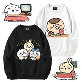 可愛いキャラ ゆるかわ トップス のんびり週末 ユニセックス 長袖 スウェット