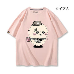 可愛いキャラ ゆるかわ トップス 旅行 ユニセックス 半袖Tシャツ