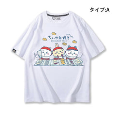 可愛いキャラ ゆるかわ トップス 鯛焼き ユニセックス 半袖Tシャツ