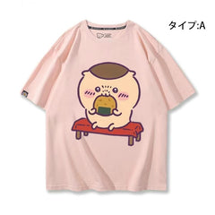可愛いキャラ ゆるかわ トップス おかし ユニセックス 半袖Tシャツ