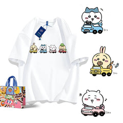 可愛いキャラ ゆるかわ トップス 新米運転手 ユニセックス 半袖Tシャツ