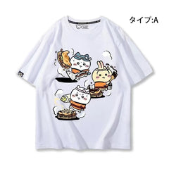 可愛いキャラ ゆるかわ トップス シェフ ユニセックス 半袖Tシャツ