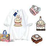 可愛いキャラ ゆるかわ トップス ケーキ ユニセックス 半袖Tシャツ