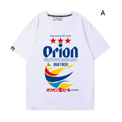 ビールモチーフ グラフィック トップス 生ビール ユニセックス 半袖Tシャツ