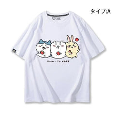 可愛いキャラ ゆるかわ トップス ゆったりとした生活 ユニセックス 半袖Tシャツ