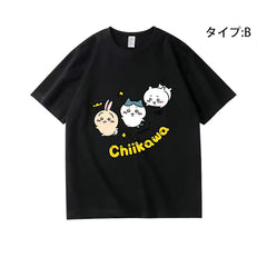 可愛いキャラ ゆるかわ トップス 誕生日 ユニセックス 半袖Tシャツ