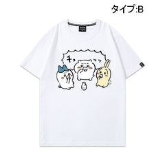 可愛いキャラ ゆるかわ トップス 楽しむ ユニセックス 半袖Tシャツ