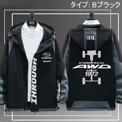 バイカースタイル ハイパフォーマンス系 メンズ 防風 防寒 レーシングジャケット