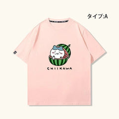 可愛いキャラ ゆるかわトップス 美味しいスイカ ユニセックス 半袖Tシャツ