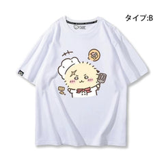 可愛いキャラ ゆるかわ トップス シェフ ユニセックス 半袖Tシャツ