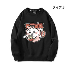 可愛いキャラ ゆるかわ トップス とんこつラーメン ユニセックス 長袖 スウェット