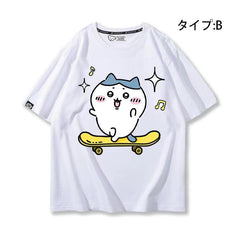 可愛いキャラ ゆるかわ トップス キックボード ユニセックス 半袖Tシャツ