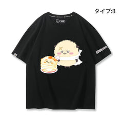 可愛いキャラ ゆるかわ トップス ケーキ ユニセックス 半袖Tシャツ
